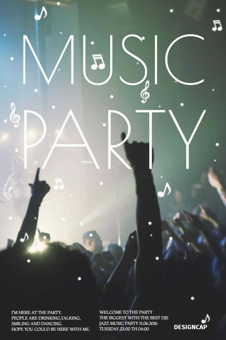 pop music party flyer